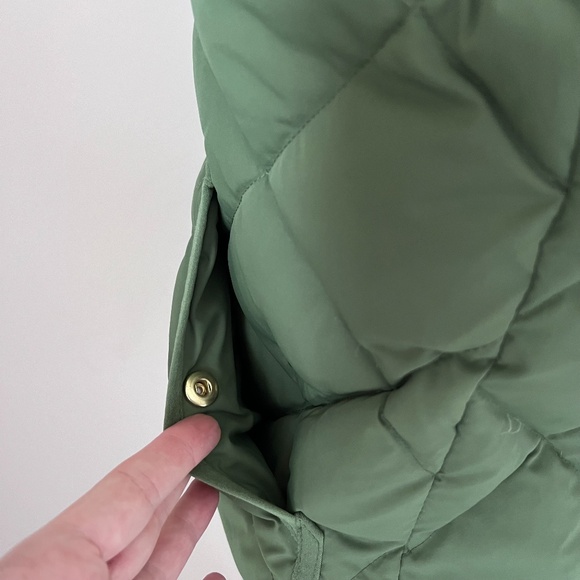J.Crew Quilted Down Feather Puffer Vest Green Size Large Style 92465 - Picture 7 of 16
